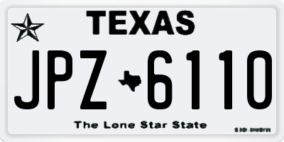 TX license plate JPZ6110