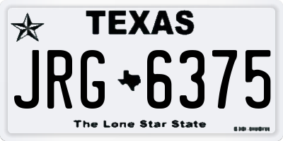 TX license plate JRG6375