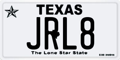 TX license plate JRL8