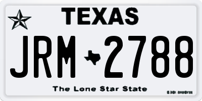 TX license plate JRM2788