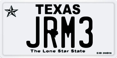 TX license plate JRM3