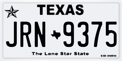 TX license plate JRN9375