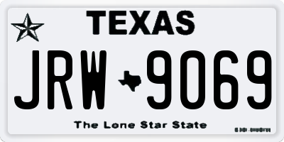 TX license plate JRW9069