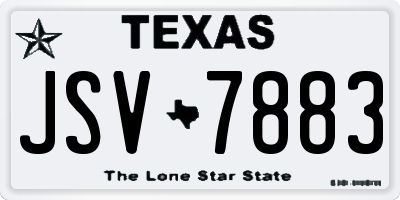 TX license plate JSV7883