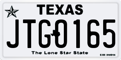 TX license plate JTGO165