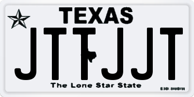 TX license plate JTTJJT