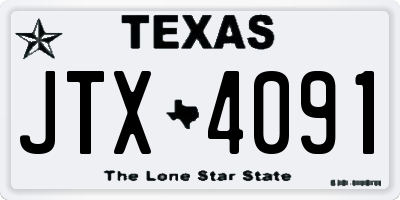 TX license plate JTX4091