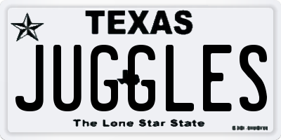 TX license plate JUGGLES