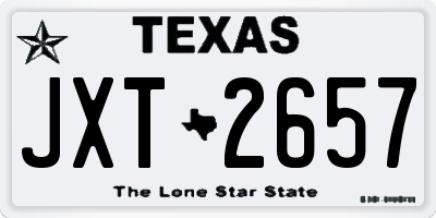 TX license plate JXT2657