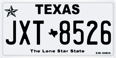 TX license plate JXT8526