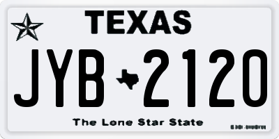 TX license plate JYB2120