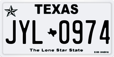 TX license plate JYL0974