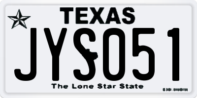 TX license plate JYS051