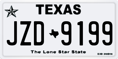 TX license plate JZD9199