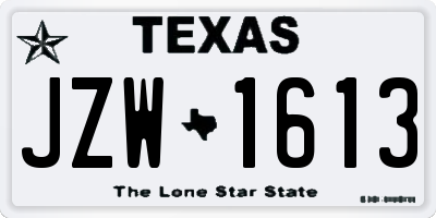 TX license plate JZW1613