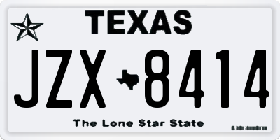 TX license plate JZX8414