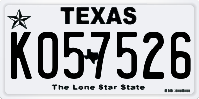 TX license plate K057526