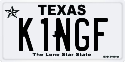 TX license plate K1NGF