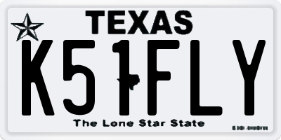 TX license plate K51FLY