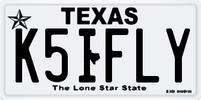 TX license plate K5IFLY