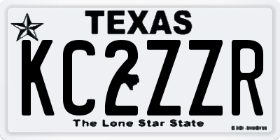 TX license plate KC2ZZR