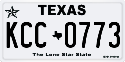 TX license plate KCC0773