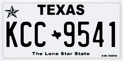 TX license plate KCC9541