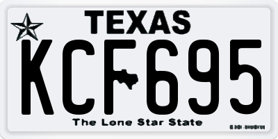 TX license plate KCF695