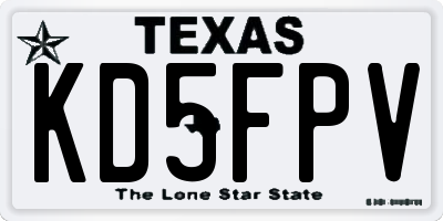 TX license plate KD5FPV