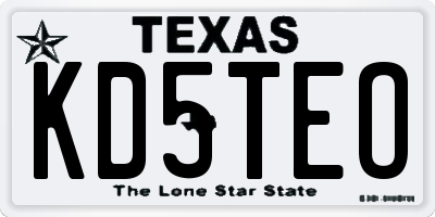 TX license plate KD5TEO