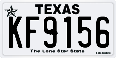 TX license plate KF9156