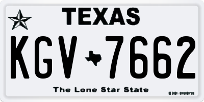 TX license plate KGV7662