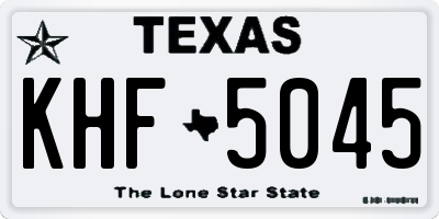 TX license plate KHF5045