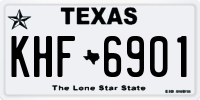 TX license plate KHF6901