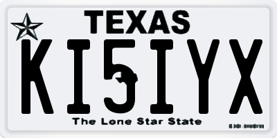 TX license plate KI5IYX