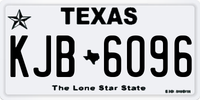 TX license plate KJB6096