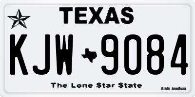 TX license plate KJW9084
