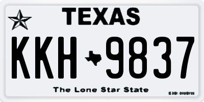 TX license plate KKH9837