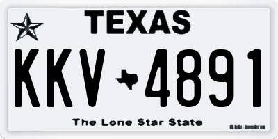 TX license plate KKV4891