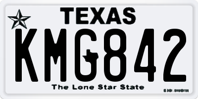 TX license plate KMG842