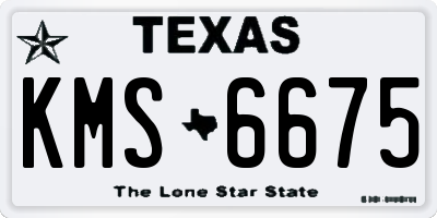 TX license plate KMS6675