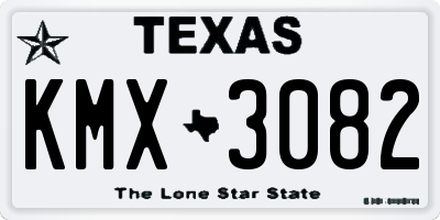 TX license plate KMX3082