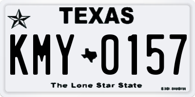 TX license plate KMY0157