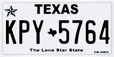 TX license plate KPY5764