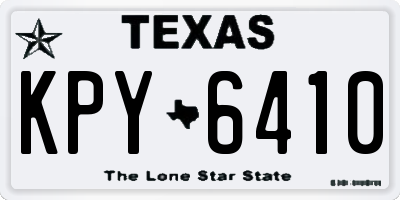 TX license plate KPY6410