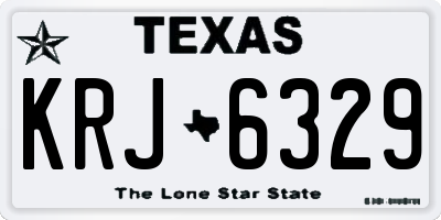 TX license plate KRJ6329