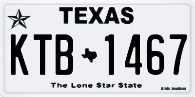 TX license plate KTB1467