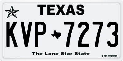 TX license plate KVP7273