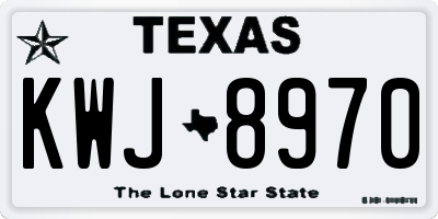 TX license plate KWJ8970