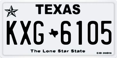 TX license plate KXG6105